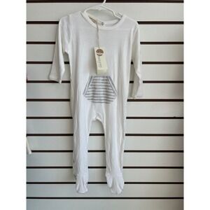 Paige Lauren Baby White Footed Outfit Romper Striped Pocket 12 18 Months‎